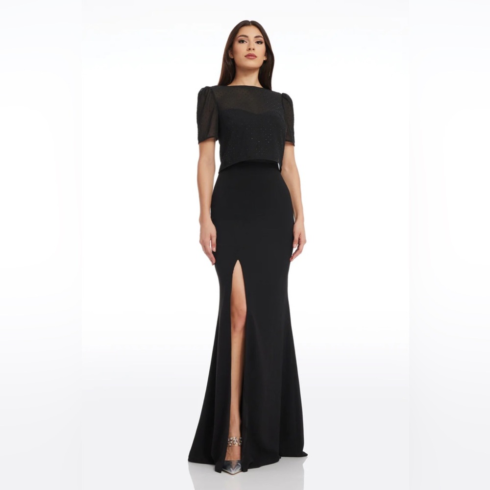 NWT Dress The Population Black Formal Amanda Evening Gown
